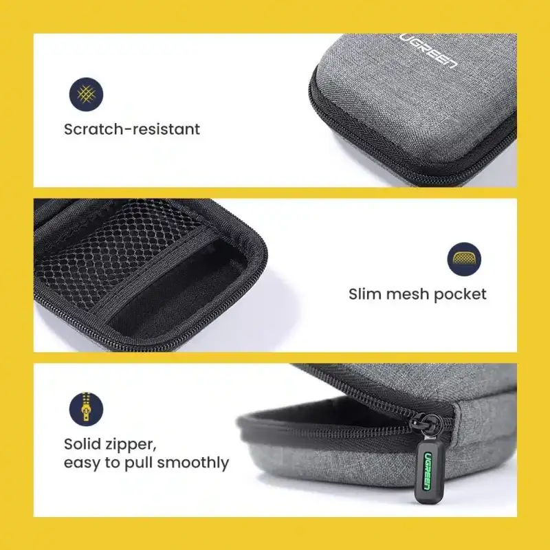 UGREEN LP128 Fabric Earphone Carrying Case Bag (70577)