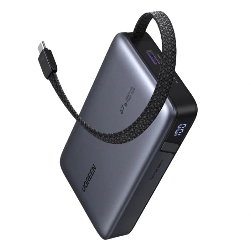 UGREEN Nexode 67W 20000mAh Power Bank with Built in Cable, PB550