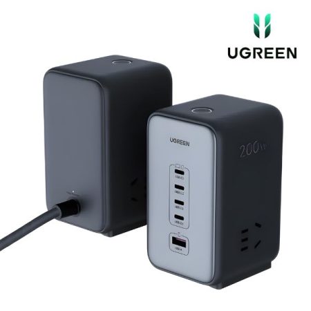 UGREEN S780 GaN 200W 7 in 1 Smart Charging Station (5 Charging Ports 4C + 1A and 2 AC) 25767