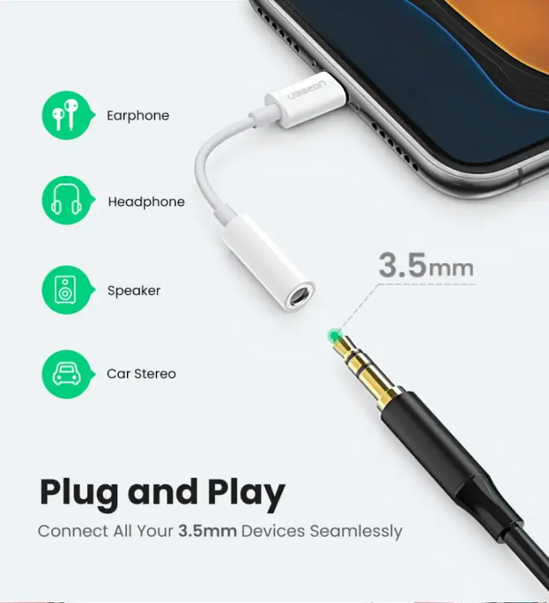 UGREEN US212 Lightning to 3.5mm Adapter 30759