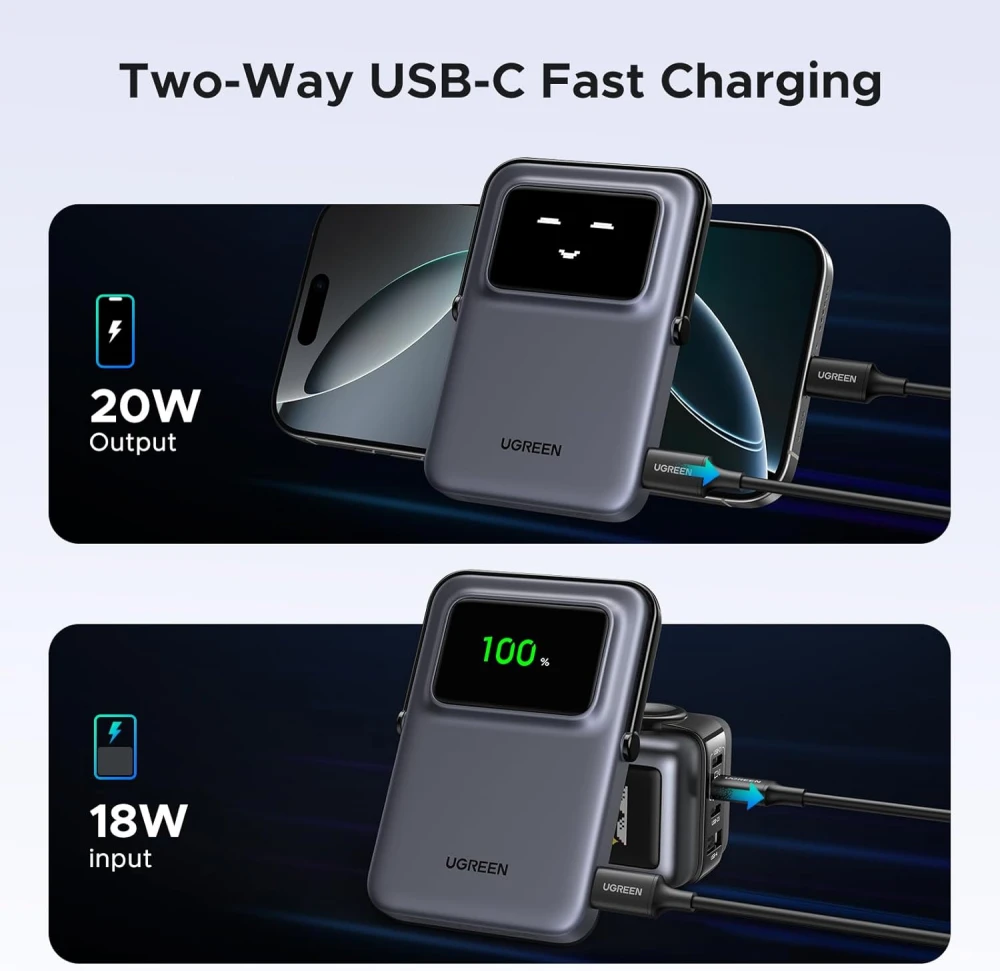 UGREEN Uno Magnetic Wireless Power Bank 5000mAh 7.5W