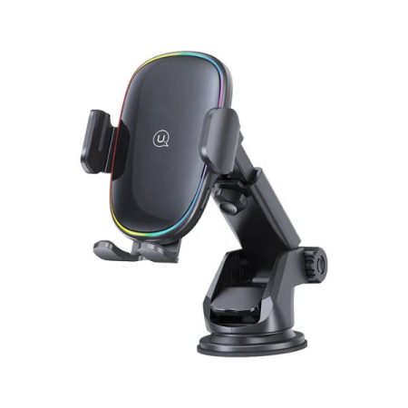 USAMS US-CD187 15W Wireless Charging Car Holder With Colorful Light