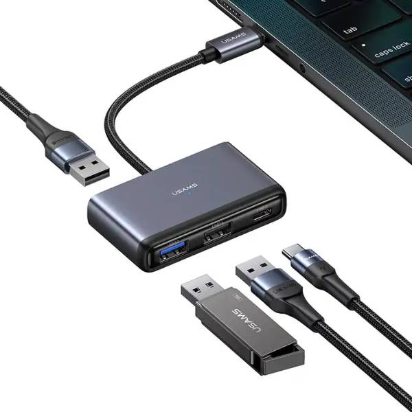 USAMS US-SJ627 4in1 Multifunctional Type-C HUB