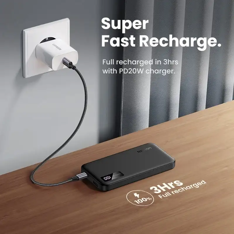 UGREEN PB311 10000mAh Power Bank Charging Features and Specifications