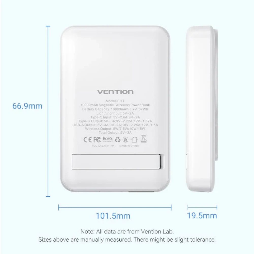 VENTION FHNW0 10000mAh 20W Wireless Power Bank