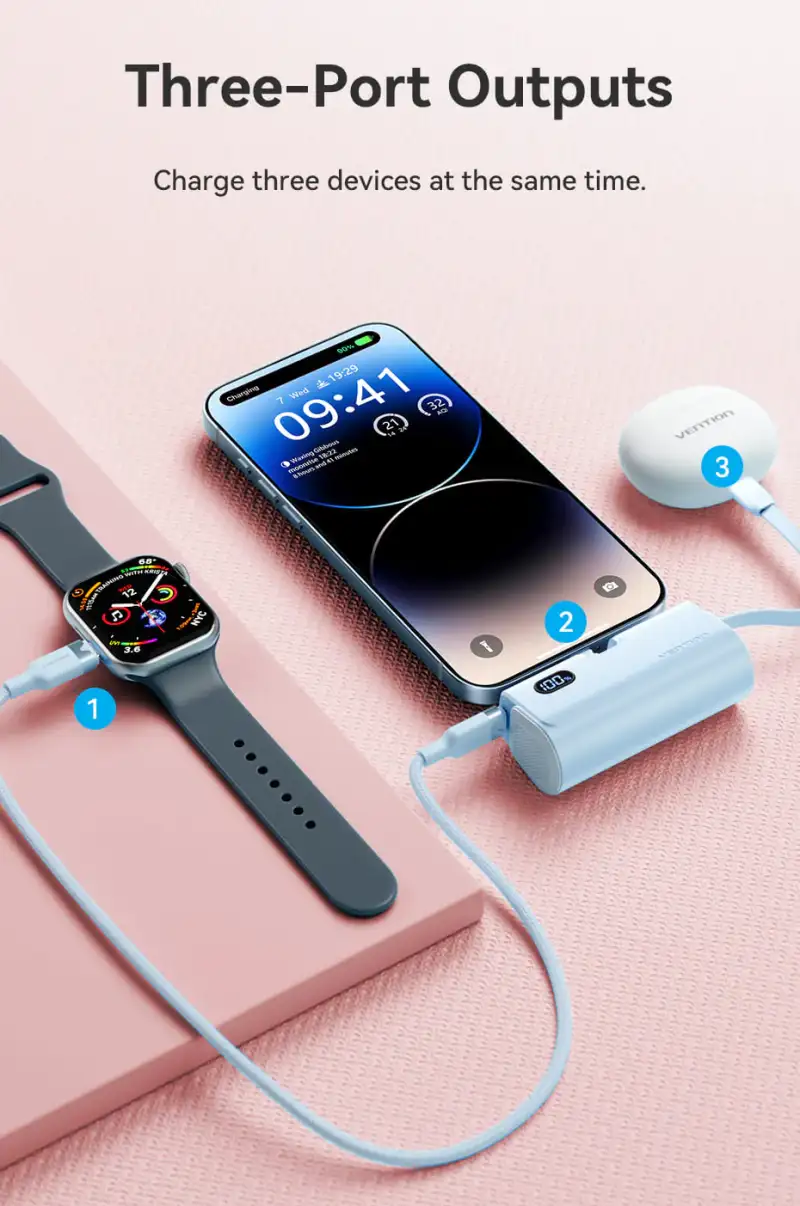 VENTION LED Display 4800mAh Power Bank