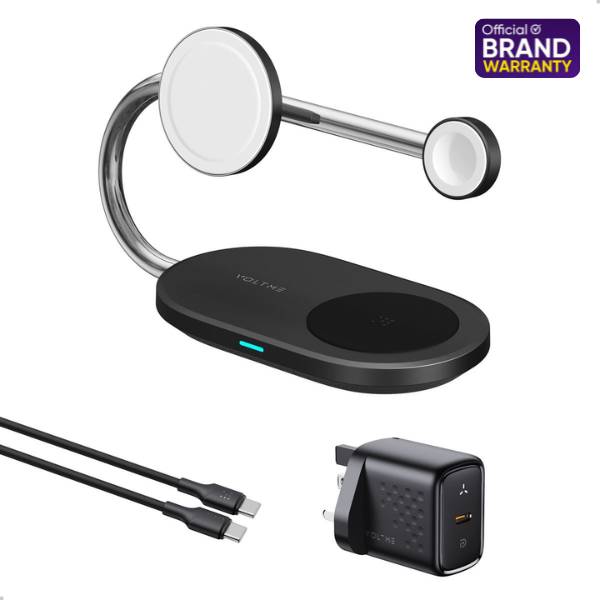 VOLTME MagPak 3 in 1 Wireless Charging Station (Qi2 & MFW Certified)