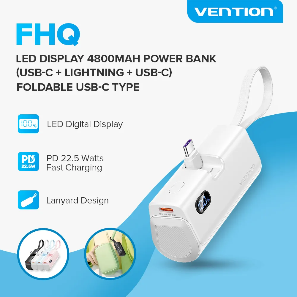 Vention FHQ 4800mAh Power Bank 22.5W