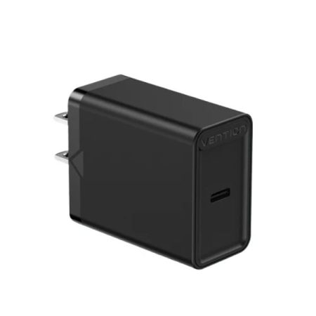 Vention FADB0-US US-Plug USB-C Wall Charger 20W, Black
