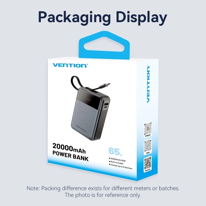 Vention FHYB0 20000mAh 65W Power Bank