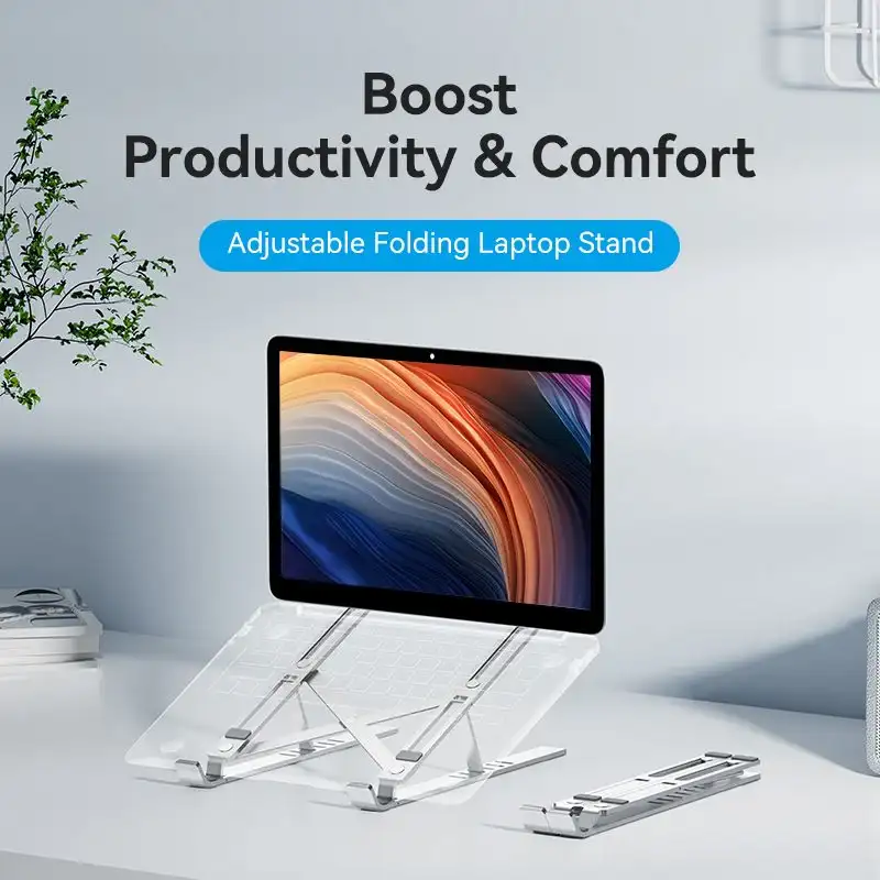 Vention KDMI0 Foldable Laptop Stand Silver Aluminum Alloy