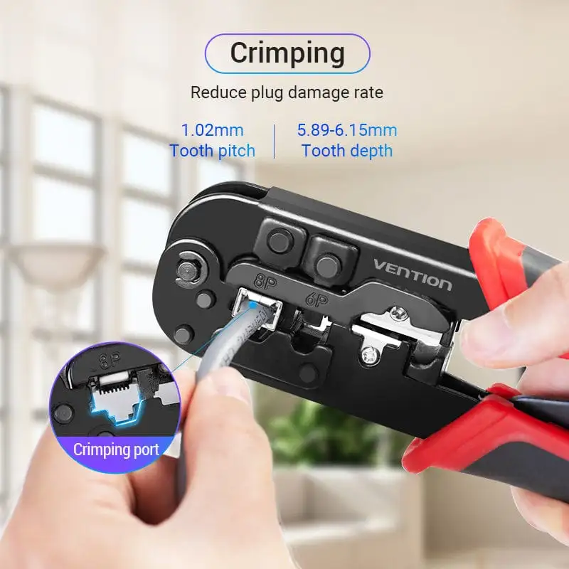 Vention KEDB0 Multifunctional Crimping Tool Black