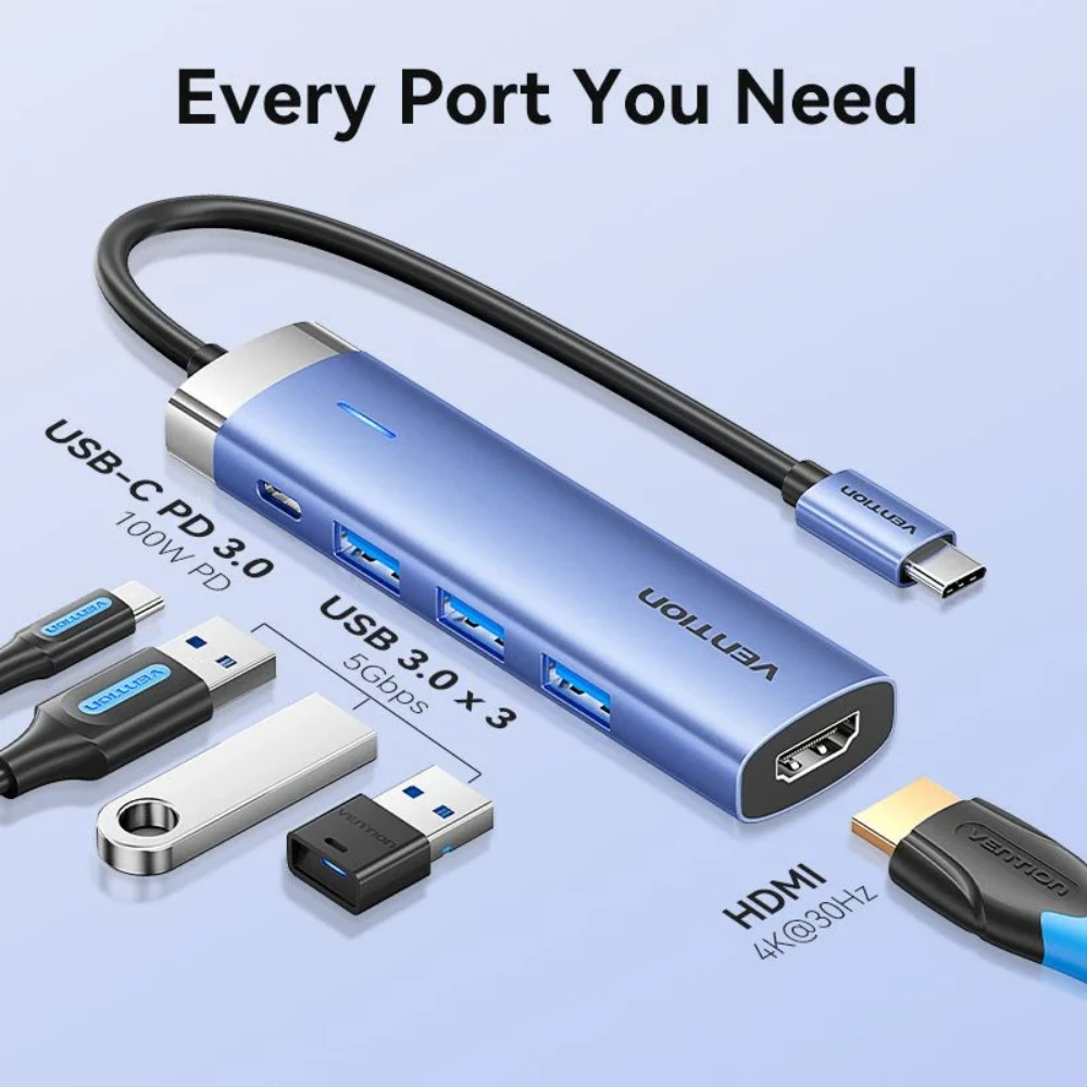 Vention TGESB 5-In-1 Type-C Multifunctional Docking Station