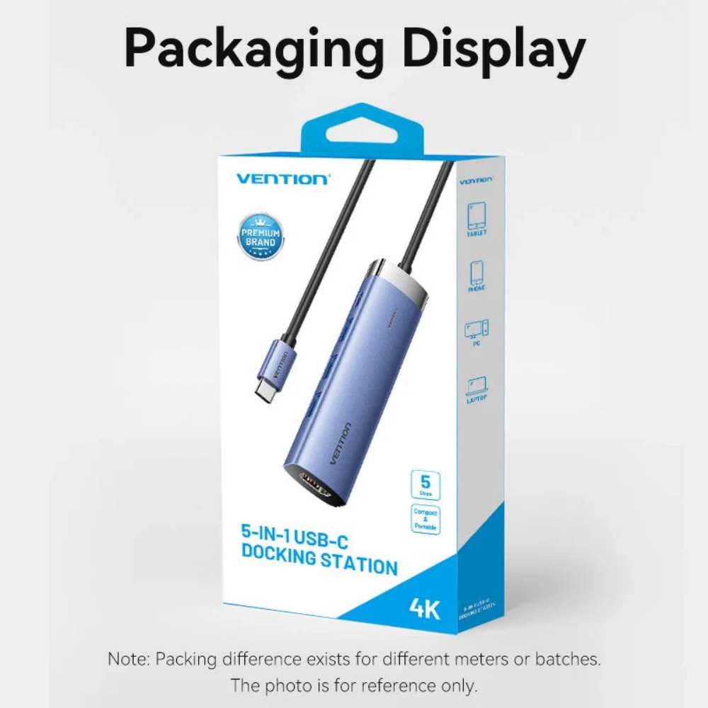 Vention TGESB 5-In-1 Type-C Multifunctional Docking Station