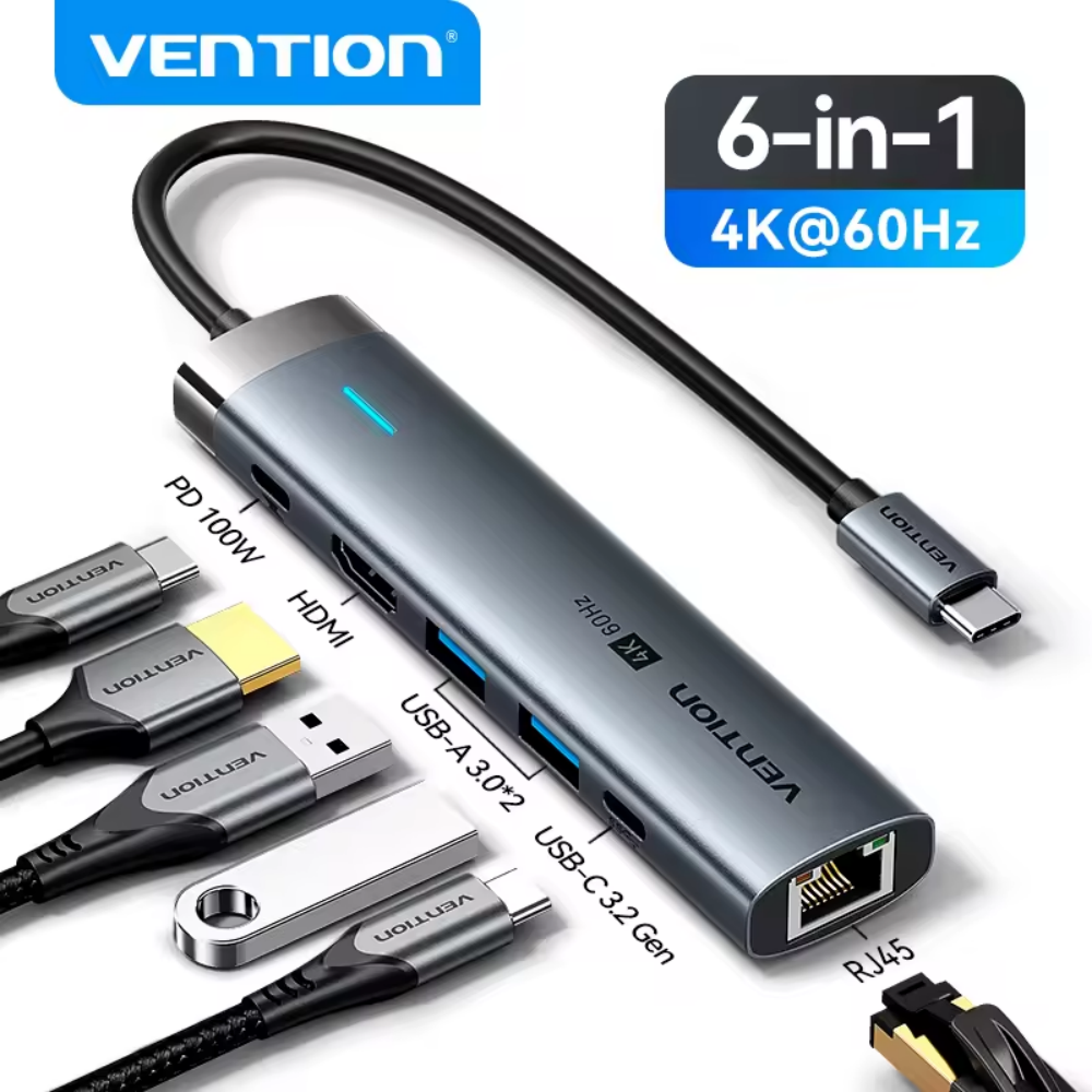 Vention TGNHB 6-in-1 USB-C Docking Station