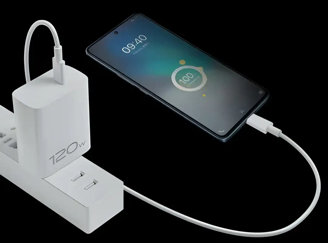 Original iQOO 120W power adapter with stable output