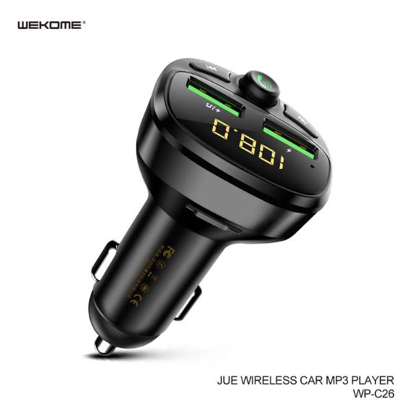 WEKOME JUE WIRELESS WP-C26 CAR MP3 PLAYER And Car Charger