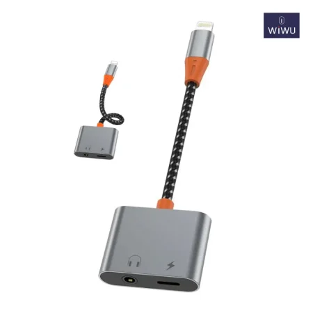 WIWU LT07 Lightning to Lightning & 3.5 Audio Adapter