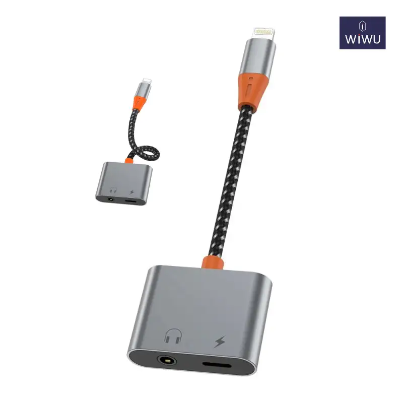WIWU LT07 Lightning to Lightning & 3.5 Audio Adapter