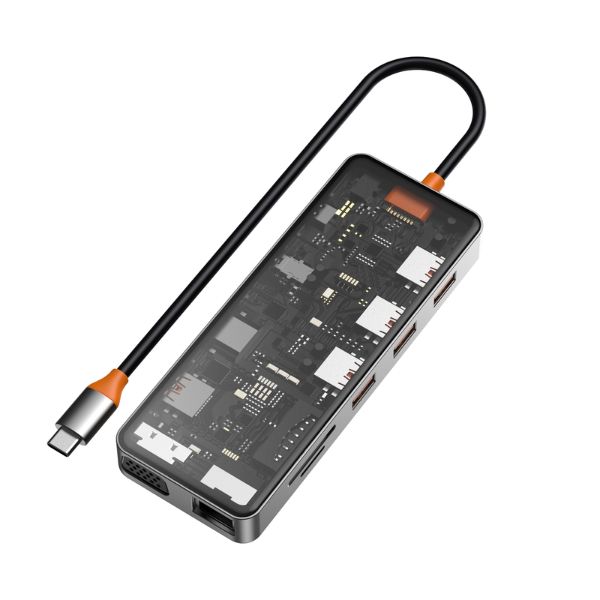 WiWU Cyber Multifunctional 11-in-1 Type C Hub Docking Stattion