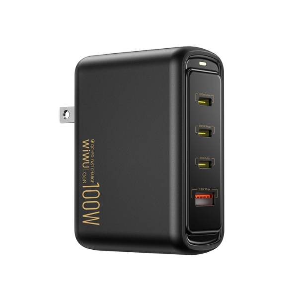WiWU PD 100W GaN Wall Charger With Universal Travel US EU UK Plug