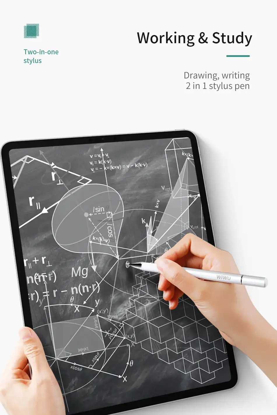 Dual-function stylus for iOS and Android devices
