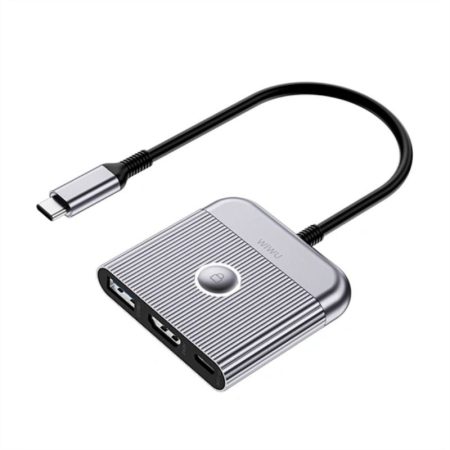 WiWU Wi-HB002 3 in 1 Type C hub Laptop Adapter