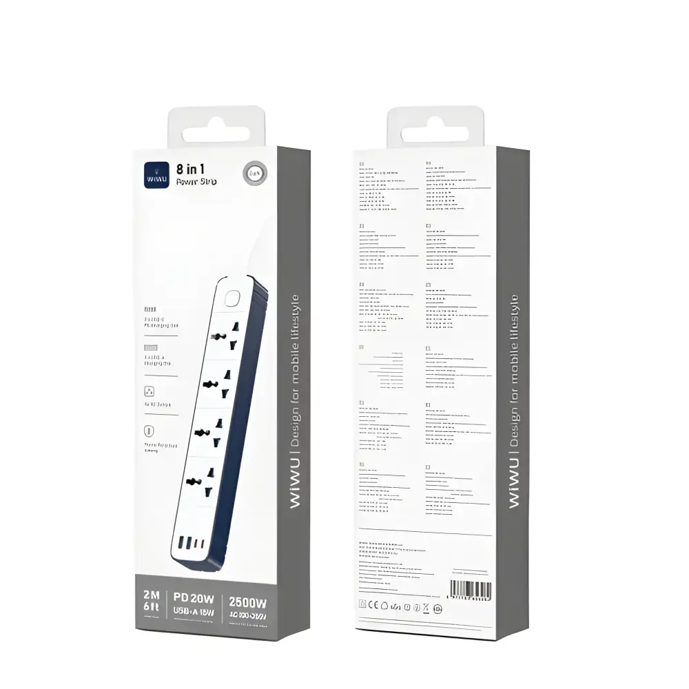 WiWU Wi-S007 PS422 20W GaN 8 in 1 Charging Power Strip