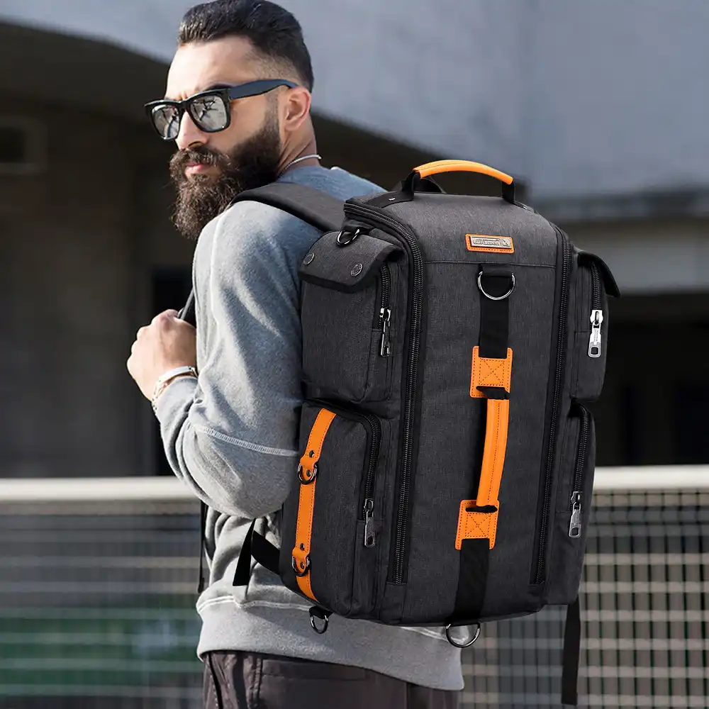 Witzman B6695 Water Resistant Nylon Travel Backpack