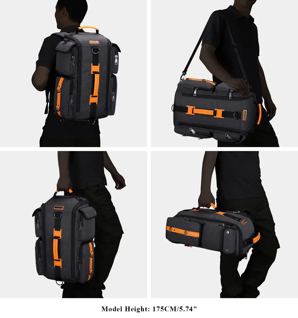 Witzman B6695 Water Resistant Nylon Travel Backpack