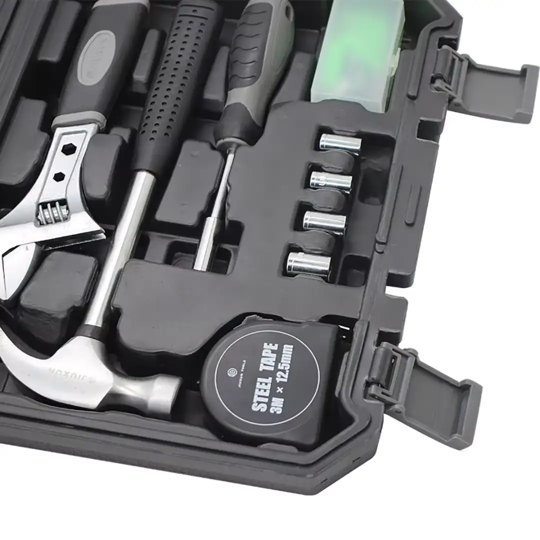 Xiaomi Jiuxun 60 in 1 toolkit close up view showing hammer screwdriver and wrench tools