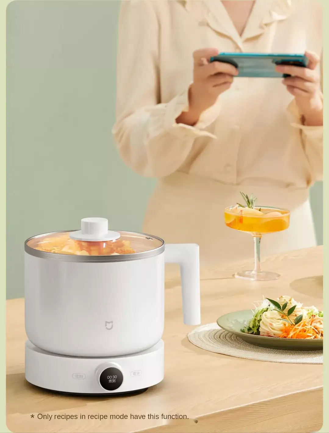 XIAOMI 1000W Smart Cooking Pot - Food Grade 304 Stainless Steel Interior