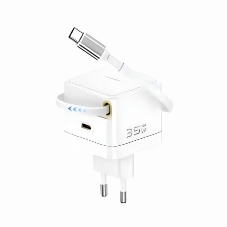 XUNDD XDCH-092 PD 35W GaN Charger with Retractable Cable, EU Plug
