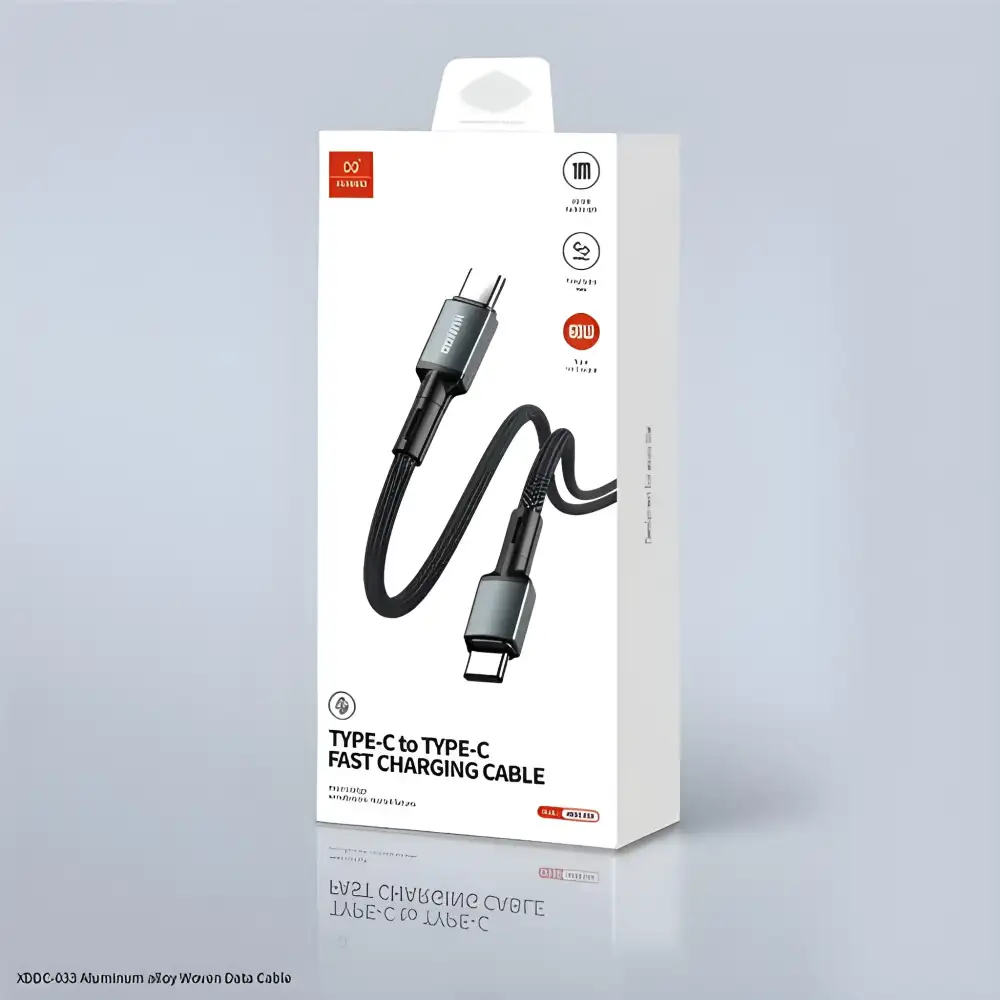 XUNDD XDDC-037 Zinc Alloy Woven 60W USB C to USB C Data Cable