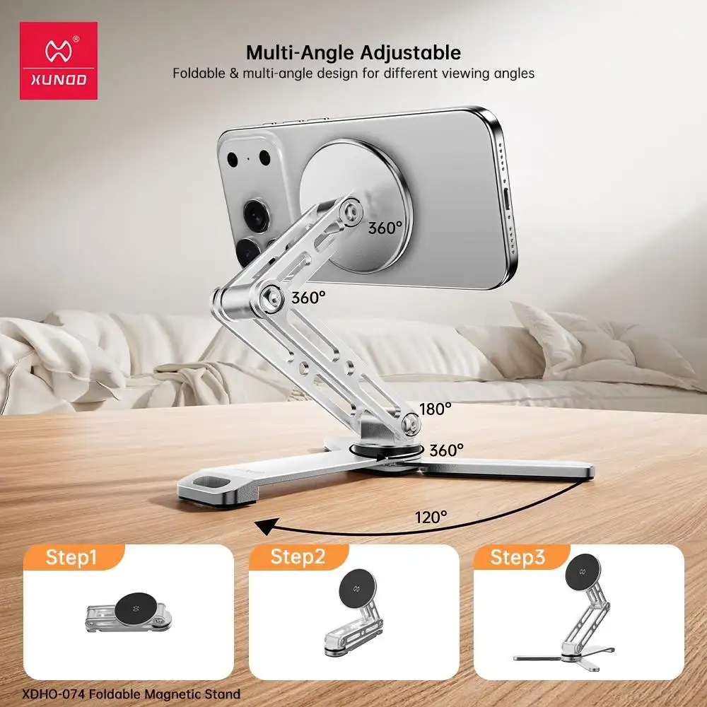 Slim magnetic stand offering strong stable support