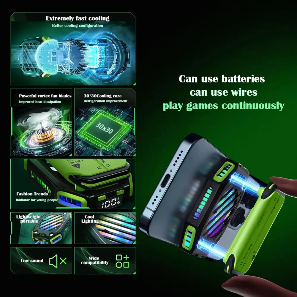 XUNDD XDOT-080 Phone Cooler with 2000mAh Battery