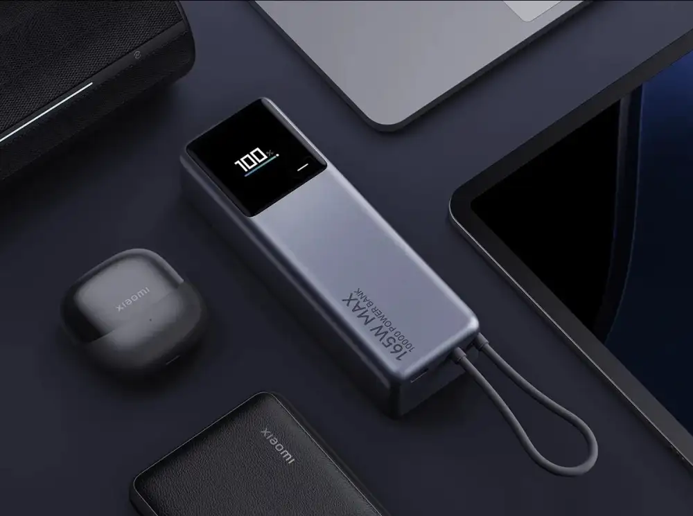 Xiaomi 10000mAh 165W Power Bank with Built-in USB Cable