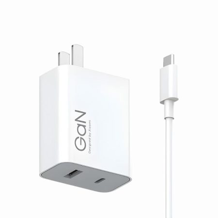 Xiaomi 67W-GAN-Dual Port Charger Set (1C+1A) White MDY-14-EU Wall Charger