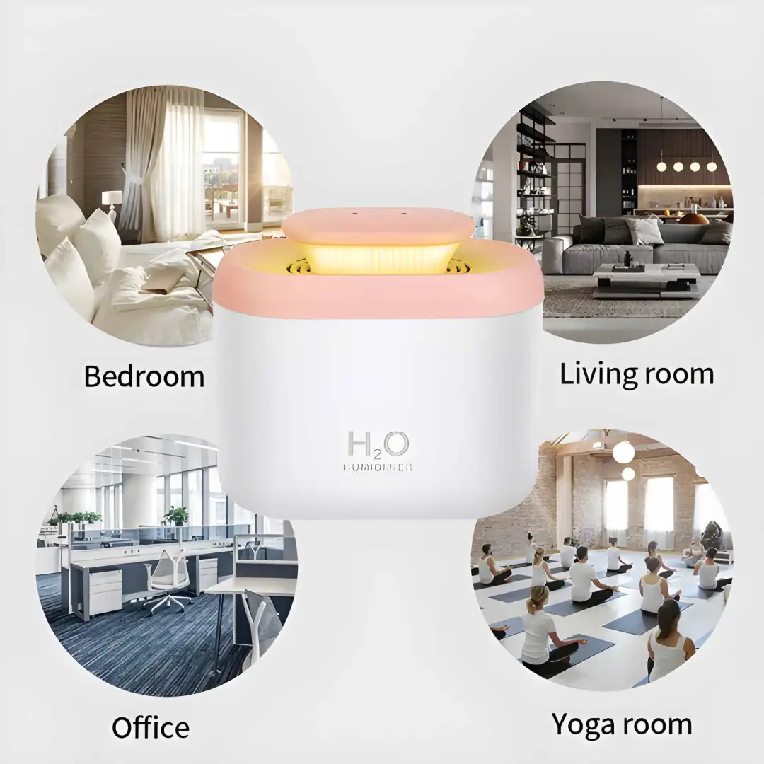Smart aromatherapy humidifier with soft mist diffusion
