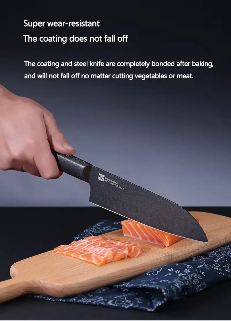 Xiaomi Huohou Cool Black Non-Stick Stainless Steel Knife Set (2pcs)