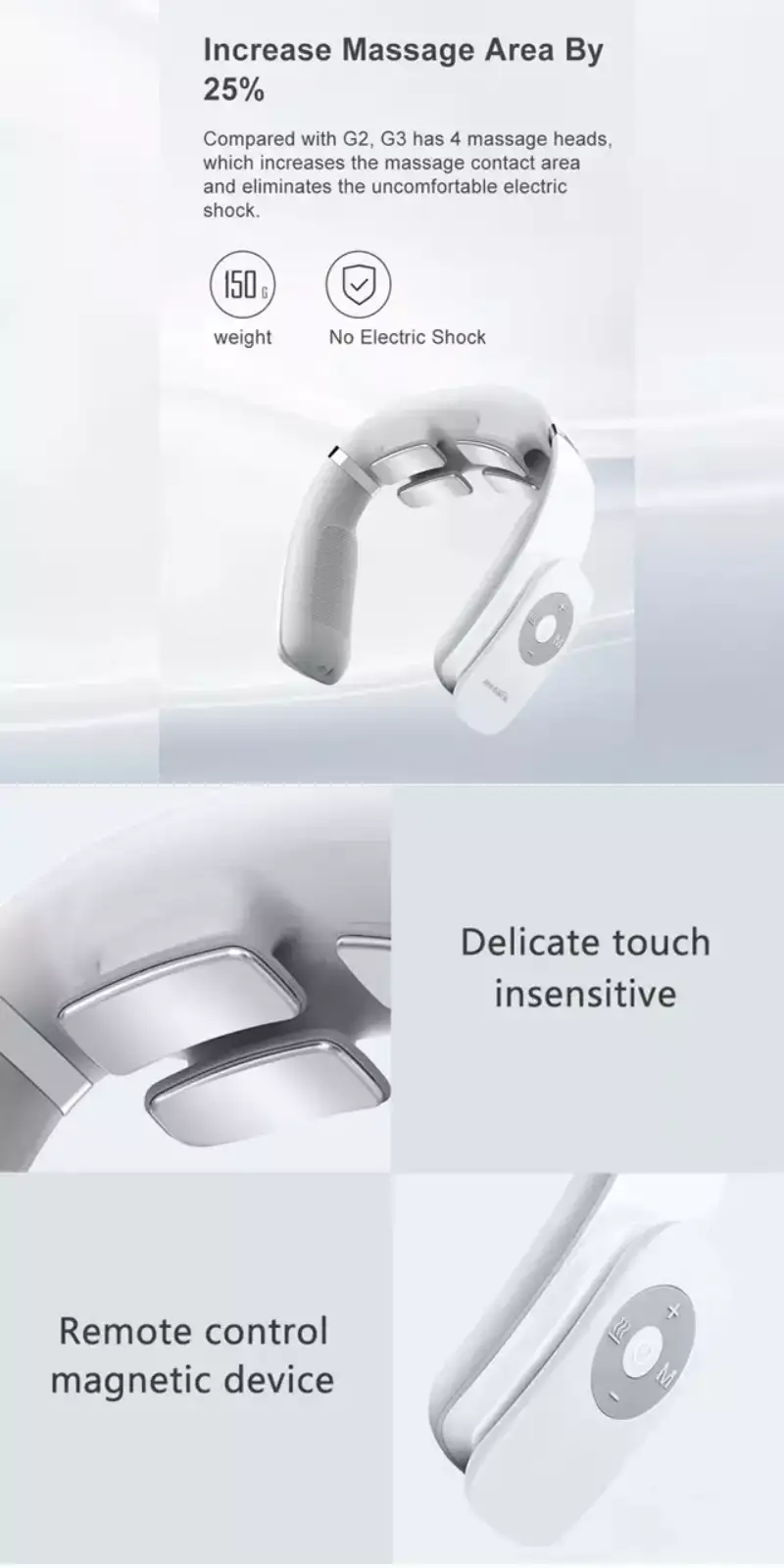 Xiaomi Jeeback G3 Electric Wireless Neck Massager TENS Pulse Relieve