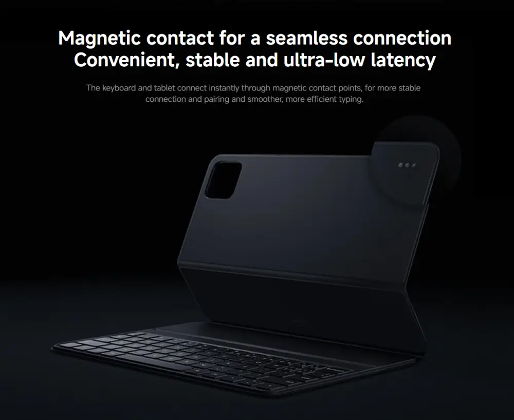 Original Xiaomi Pad 7 Pro keyboard cover with magnetic design