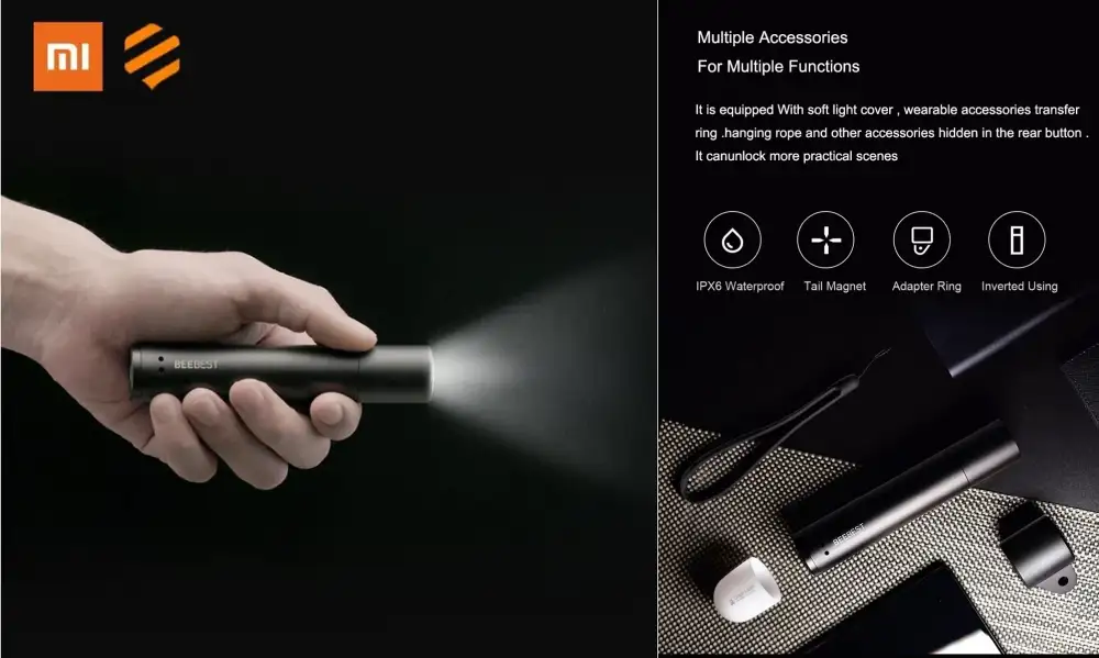 Xiaomi MI Beebest FZ101 Portable Zoom Flashlight 1000 lumens