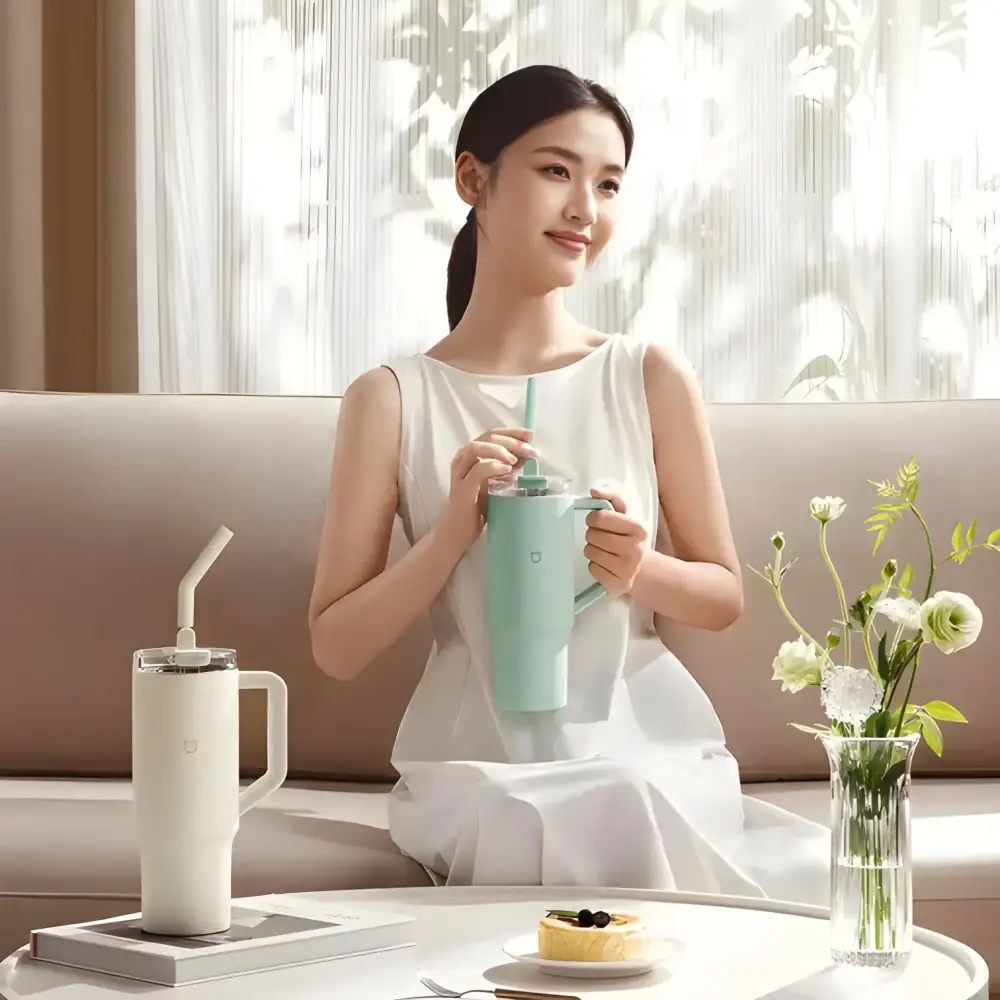 Leakproof Mijia straw cup designed for daily hydration