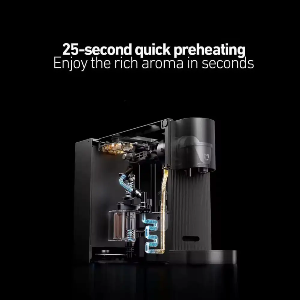 A crisp studio shot of the Xiaomi Mijia Capsule Coffee Machine S1