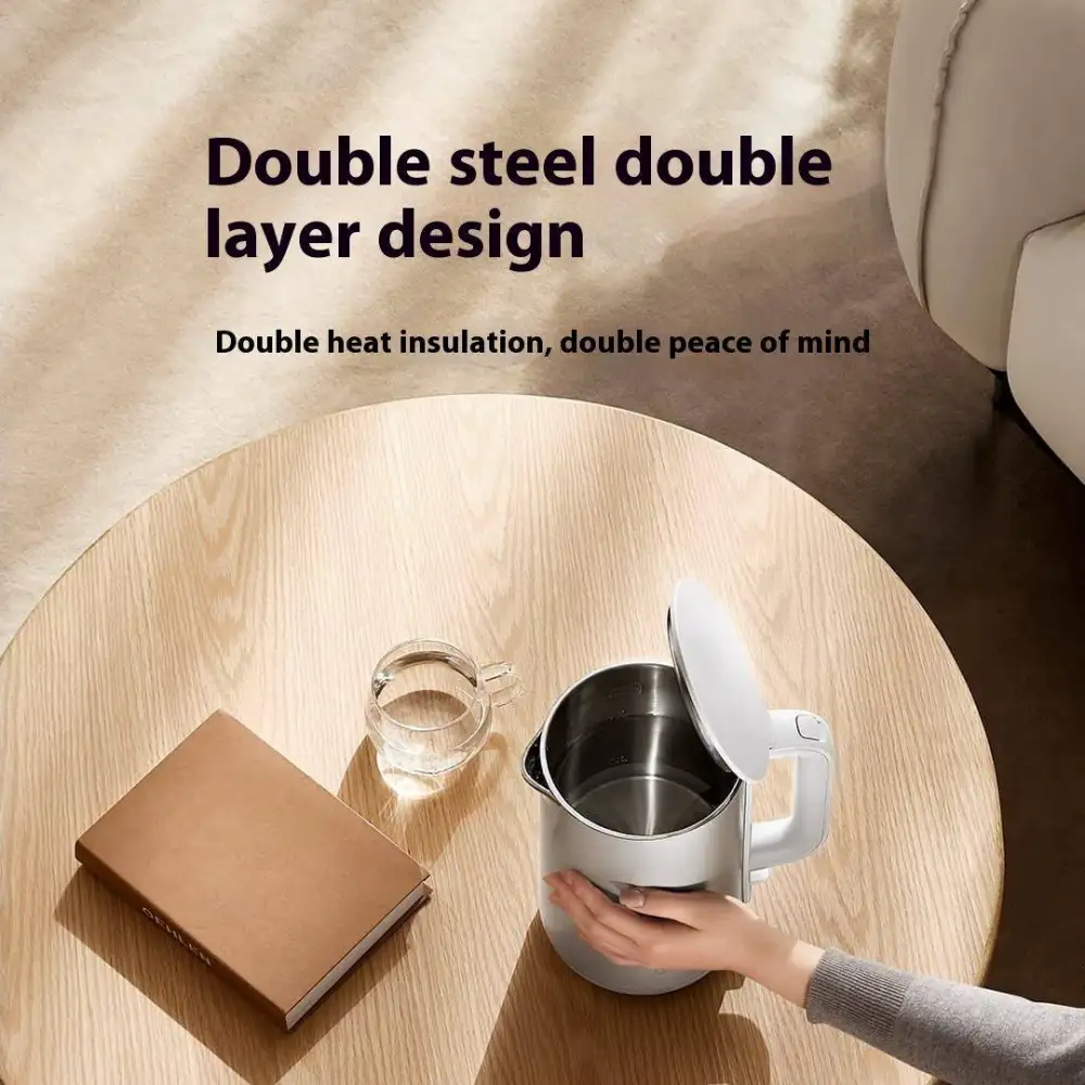 A clean studio shot of the Xiaomi Mijia Electric Kettle S1