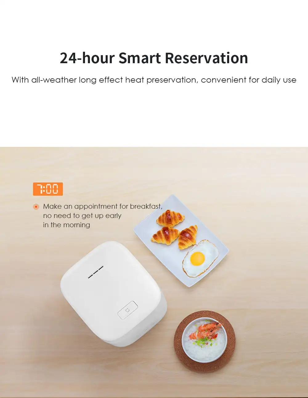 A close-up angle focusing on the control panel and smart cooking modes,