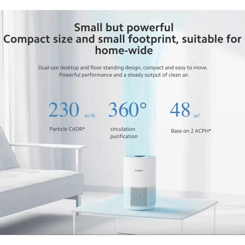 Xiaomi Smart Air Purifier 4 Compact app control screen