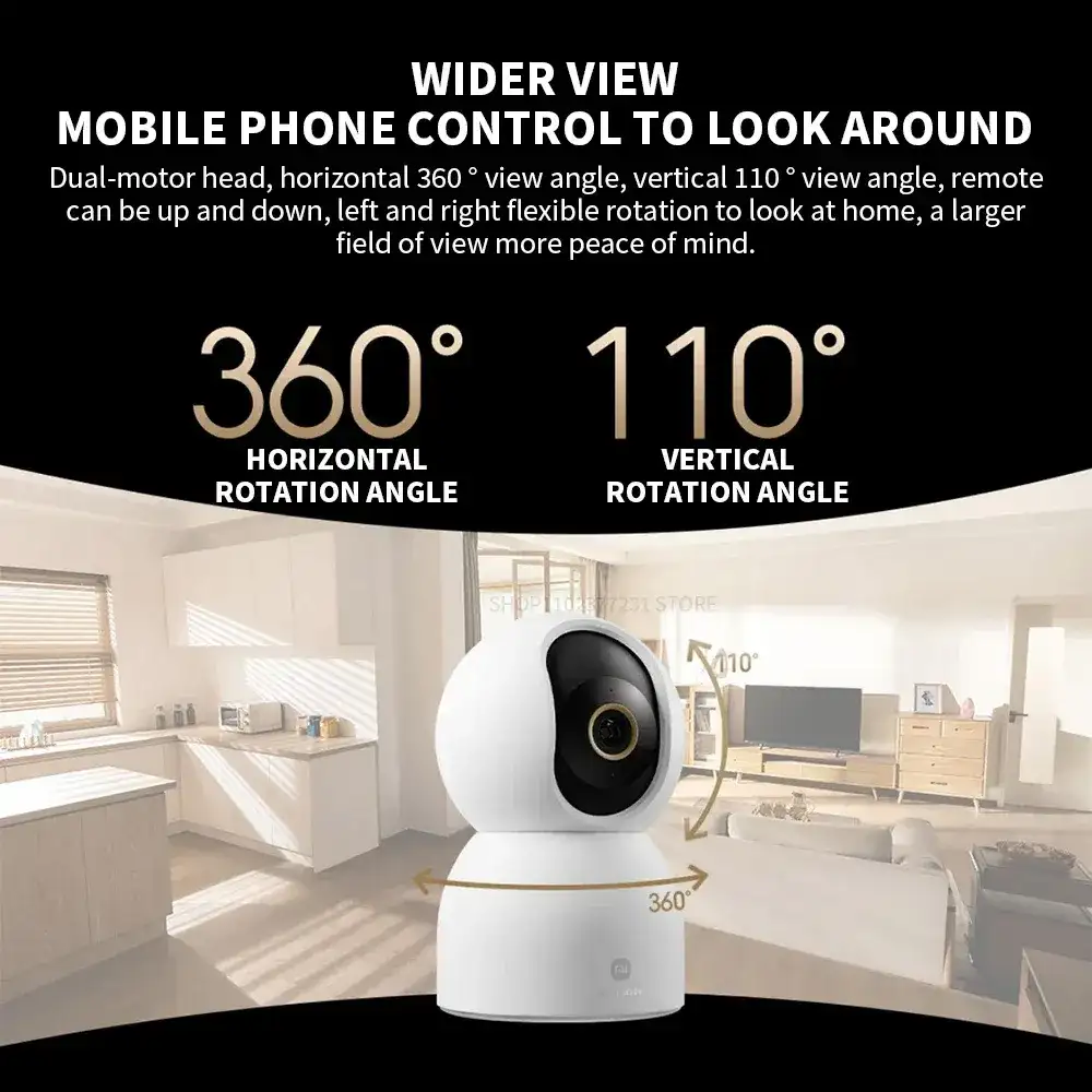 Xiaomi Smart Camera C700 360 degree rotation 110 degree tilt pan tilt home security camera remote control view