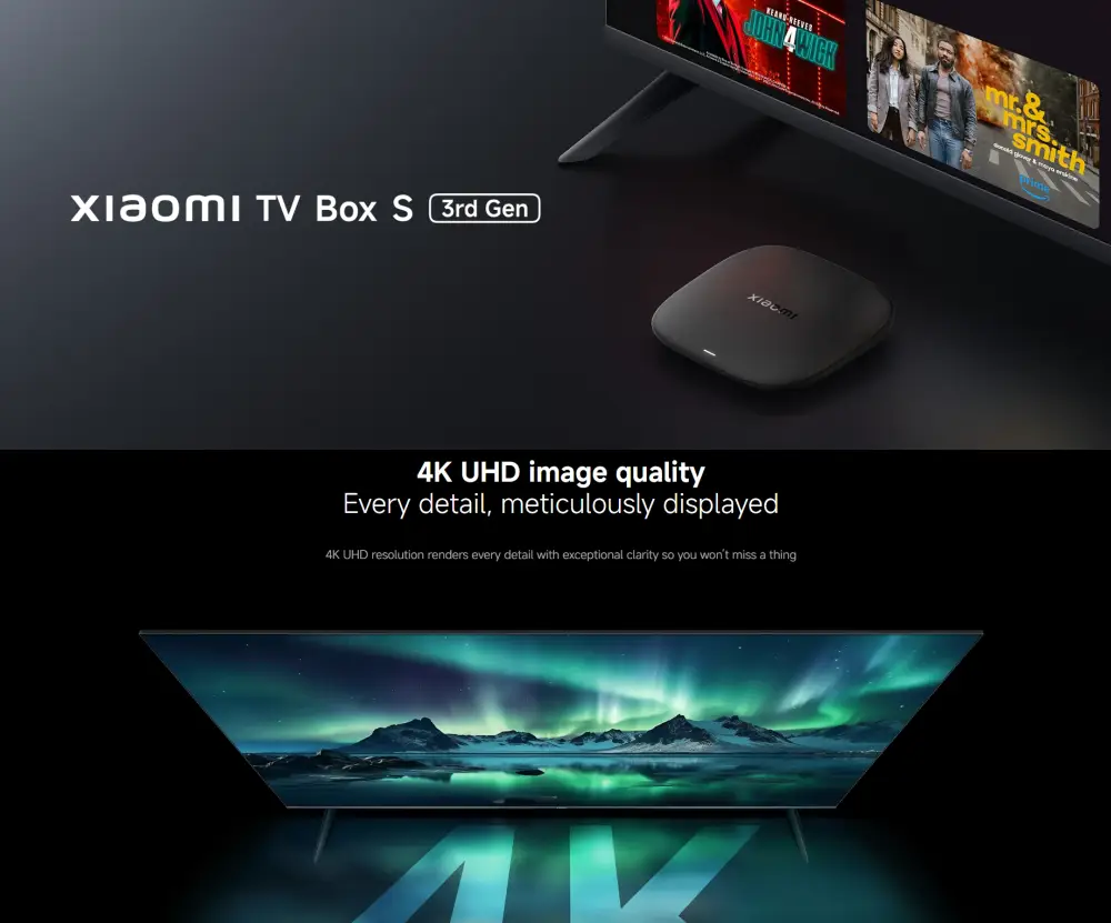 Xiaomi TV Box S 3rd Gen Global Version 4K Google TV with Dolby Vision and Wi-Fi 6